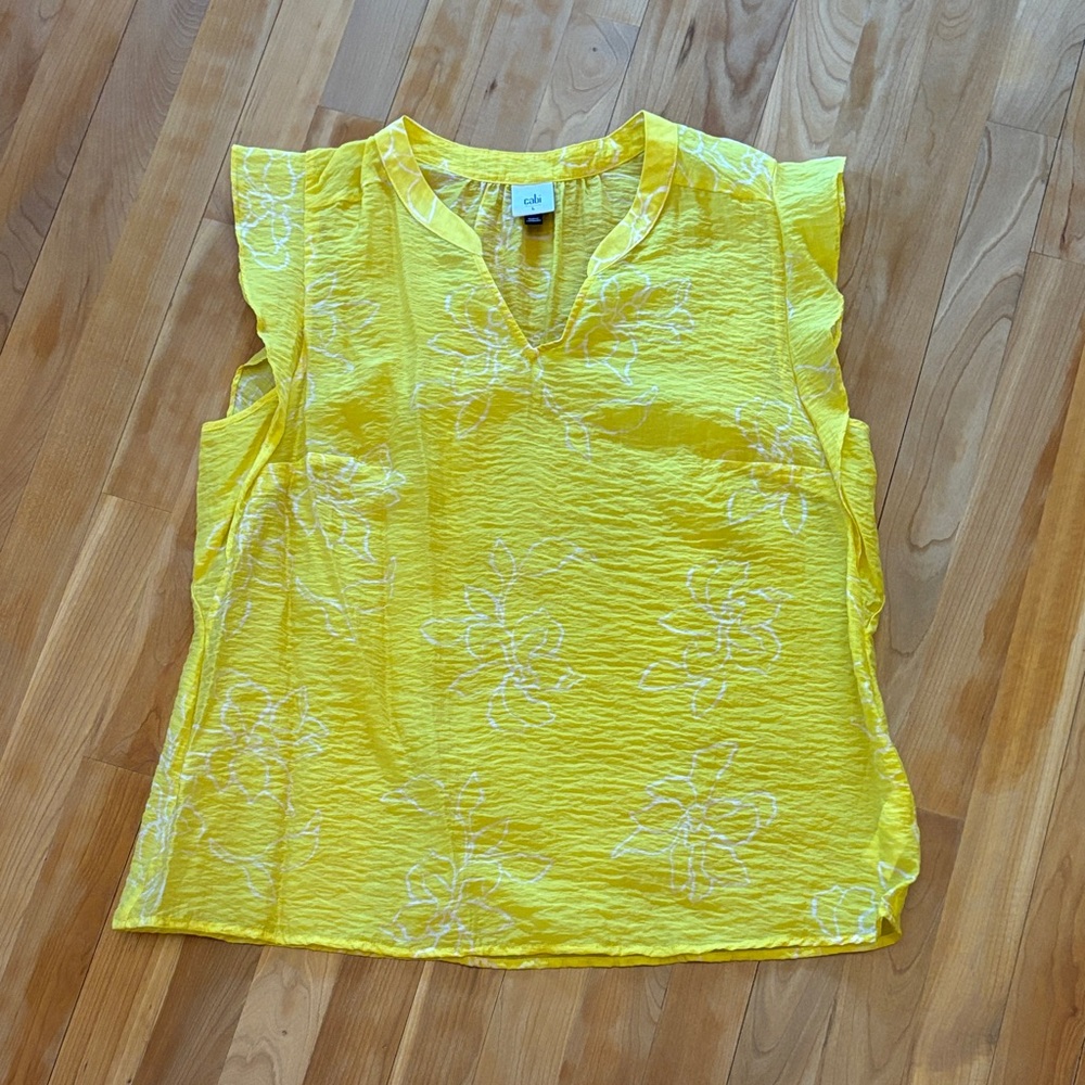 Yellow Floral Women's Top